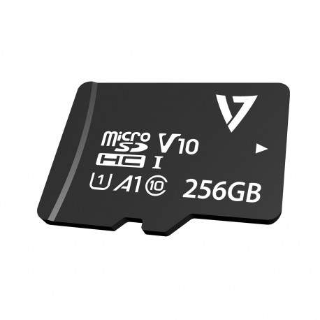 V7 Tarjeta Micro-SDXC U3 V30 A1 Clase 10 de 256GB + adaptador - VPMD256GU3
