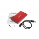 NATEC Rhino GO 2.5'' Carcasa de disco SSD Rojo