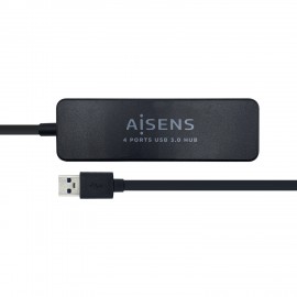 AISENS Hub USB 3.0, Tipo A/M - 4 x Tipo A/H