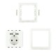 Nanocable 10.35.0010 Base de enchufe de pared tipo schuko con 2 tomas USB Blanca