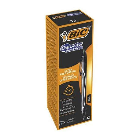 BIC Gel-ocity Quick Dry Negro Medio 12 pieza(s) 949873
