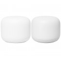Google Nest Wifi, Router and Point 2-pack router inalámbrico Doble banda (2,4 GHz / 5 GHz) Gigabit Ethernet Blanco ga00822-es