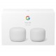 Google Nest Wifi, Router and Point 2-pack router inalámbrico Doble banda (2,4 GHz / 5 GHz) Gigabit Ethernet Blanco ga00822-es