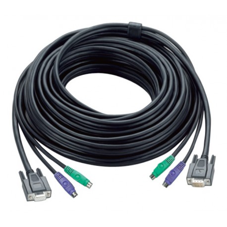 Aten 30ft PS/2 cable para video, teclado y ratón (kvm) Negro 10 m - 4710423771857