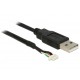 DeLOCK USB 2.0 A M / 5 pin V5 1.5m cable para cámara fotográfica 1,5 m Negro 95985