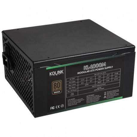 Kolink KL-1000M unidad de fuente de alimentación 1000 W 20+4 pin ATX Negro