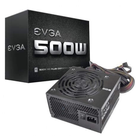 EVGA 500 W1 unidad de fuente de alimentación 500 W 20+4 pin ATX ATX Negro 100-w2-0500-k2