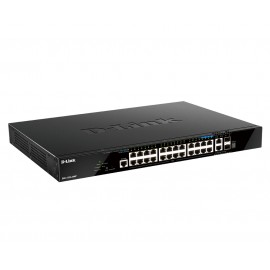 D-Link DGS-1520-28MP switch Gestionado L3 10G Ethernet (100/1000/10000) Negro 1U Energía sobre Ethernet (PoE)