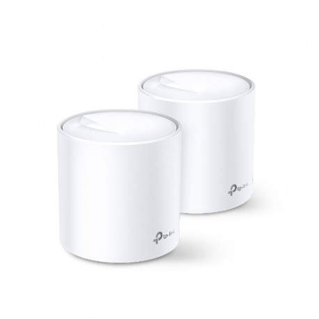 TP-LINK Deco X20 (2-pack) router inalámbrico Doble banda (2,4 GHz / 5 GHz) Gigabit Ethernet Blanco Deco X20(2-pack)
