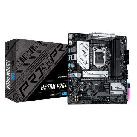 Asrock H570M Pro4 Intel H570 LGA 1200 micro ATX 90-mxbfr0-a0uayz