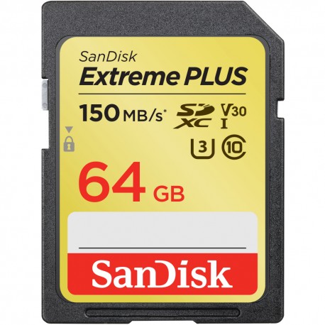 Sandisk Extreme PLUS memoria flash 64 GB SDXC Clase 3 UHS-I SDSDXW6-064G-GNCIN