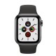 Apple Watch Series 5 40mm GPS CELL Caja Acero Negro Espacial con Correa Negra Deportiva mwx82ty/a