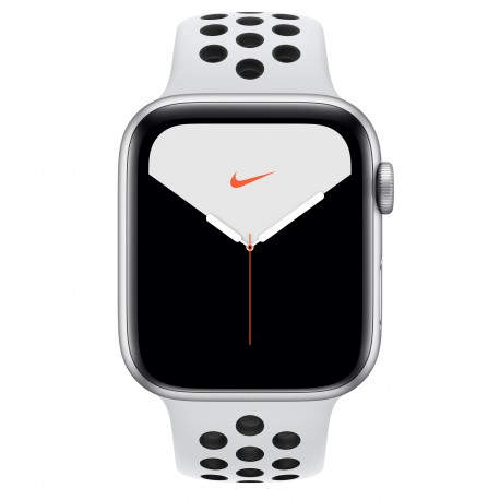 Apple Watch Nike Series 5 44mm GPS CELL Caja de Aluminio Plata con correa platino Puro y negra mx3e2ty/a