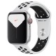 Apple Watch Nike Series 5 44mm GPS CELL Caja de Aluminio Plata con correa platino Puro y negra mx3e2ty/a
