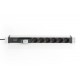 Digitus DN-95417 unidad de distribución de energía (PDU) 1U Negro, Plata 6 salidas AC