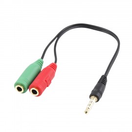 Ewent EC1640 cable de audio 0,15 m 3,5mm 2 x 3,5mm Negro, Verde, Rojo