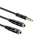 Ewent EC1641 cable de audio 0,3 m 3,5mm 2 x 3,5mm Negro