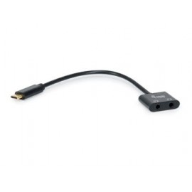 Equip 133469 cable de audio 0,15 m USB C 2 x 3,5mm Negro