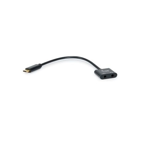 Equip 133469 cable de audio 0,15 m USB C 2 x 3,5mm Negro