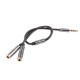 GENESIS A20 cable de audio 0,2 m Jack 3.5mm Negro, Plata - nka-0729