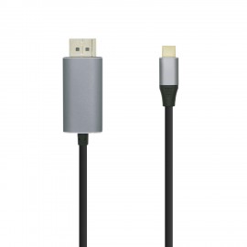 AISENS Cable conversor USB-C a Displayport 4K@60HZ, USB-C/M-DP/M, Negro, 0.8m - A109-0394