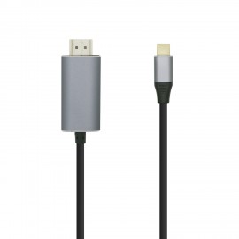 AISENS Cable conversor USB-C a HDMI 4K@60HZ, USB-C/M-HDMI/M, Negro, 1.8m - A109-0393