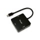 Equip 133439 adaptador de cable de vídeo 0,15 m Mini DisplayPort DVI-D + VGA (D-Sub) + HDMI Negro