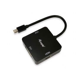 Equip 133439 adaptador de cable de vídeo 0,15 m Mini DisplayPort DVI-D + VGA (D-Sub) + HDMI Negro