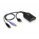 Aten KA7168 cable para video, teclado y ratón (kvm) Negro