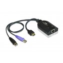 Aten KA7168 cable para video, teclado y ratón (kvm) Negro