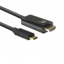 Ewent EW9824 adaptador de cable de vídeo 2 m USB Tipo C HDMI tipo A (Estándar) Negro