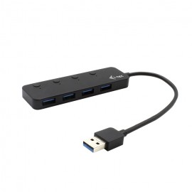 i-tec USB 3.0 Metal HUB 4 Port with individual On/Off Switches - U3CHARGEHUB4