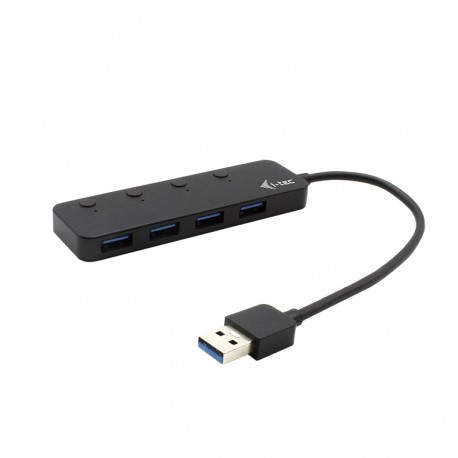 i-tec USB 3.0 Metal HUB 4 Port with individual On/Off Switches - U3CHARGEHUB4