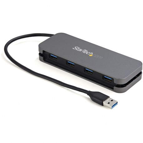 StarTech.com HB30AM4AB hub de interfaz USB 3.2 Gen 1 (3.1 Gen 1) Type-A 5000 Mbit/s Negro, Gris