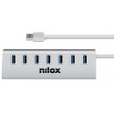 Nilox NX7HUB30 hub de interfaz USB 3.2 Gen 1 (3.1 Gen 1) Type-A 5000 Mbit/s Gris