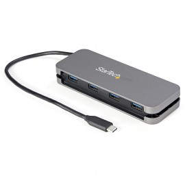 StarTech.com HB30CM4AB hub de interfaz USB 3.2 Gen 1 (3.1 Gen 1) Type-C 5000 Mbit/s Negro, Gris