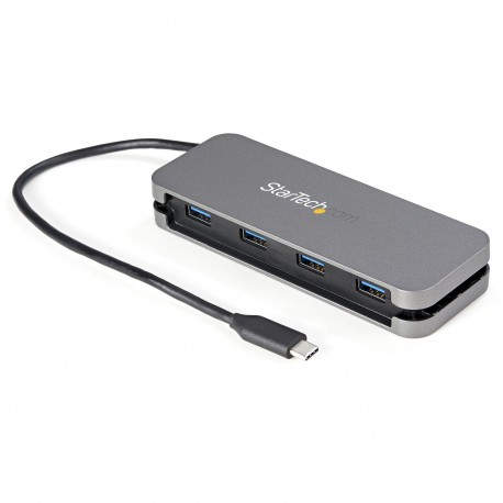 StarTech.com HB30CM4AB hub de interfaz USB 3.2 Gen 1 (3.1 Gen 1) Type-C 5000 Mbit/s Negro, Gris