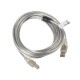 Lanberg CA-USBA-12CC-0050-TR cable USB 5 m USB 2.0 USB B Transparente