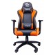 TALIUS Silla Gecko gaming negra/naranja, brazos fijos, butterfly, base nylon, ruedas nylon, gas clase 4 - TAL-GECKO-ORG