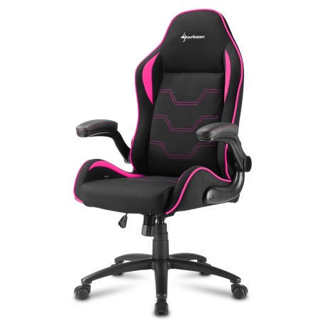 Sharkoon Elbrus 1 Silla para videojuegos universal Asiento acolchado Negro, Rosa - 4044951028009