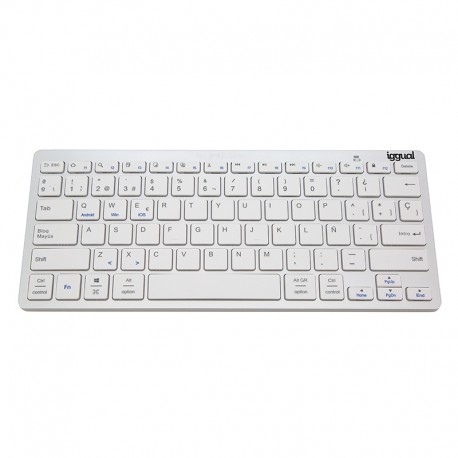 iggual TKL-BK teclado Bluetooth QWERTY Español Plata - IGG316788