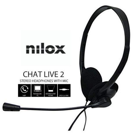 Nilox AURICULARES DOBLE JACK CON MICROFONO PC - nxcm0000004