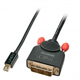 Lindy 41952 adaptador de cable de vídeo 2 m Mini Displayport DVI-D Negro