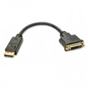 Lindy 41004 adaptador de cable de vídeo 0,15 m DisplayPort DVI-D Negro
