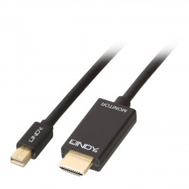 Lindy 36927 adaptador de cable de vídeo Diplayport HDMI Negro