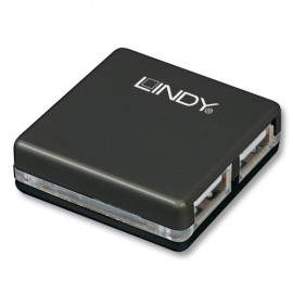 Lindy 42742 hub de interfaz 480 Mbit/s Negro