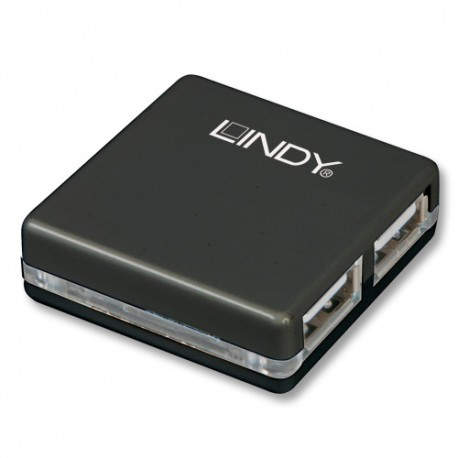 Lindy 42742 hub de interfaz 480 Mbit/s Negro