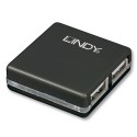Lindy 42742 hub de interfaz 480 Mbit/s Negro