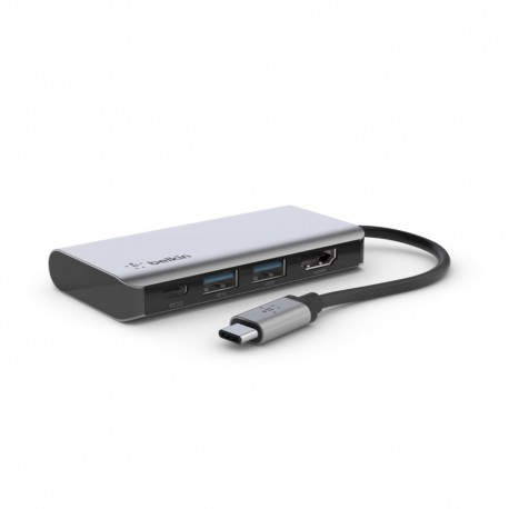 Belkin AVC006btSGY USB 3.2 Gen 1 (3.1 Gen 1) Type-C 5000 Mbit/s Plata
