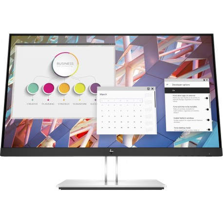HP E24 G4 60,5 cm (23.8'') 1920 x 1080 Pixeles Full HD LCD Negro, Plata - 9VF99AA ABB